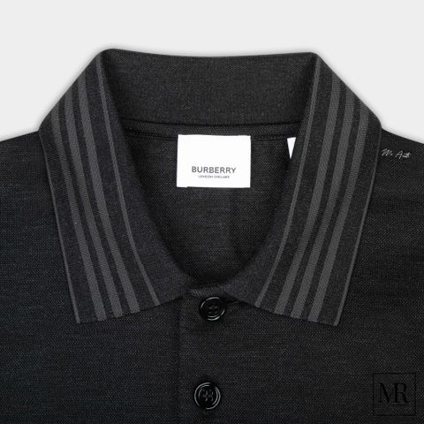  Áo Burberry  Cotton And Silk Polo Shirt 