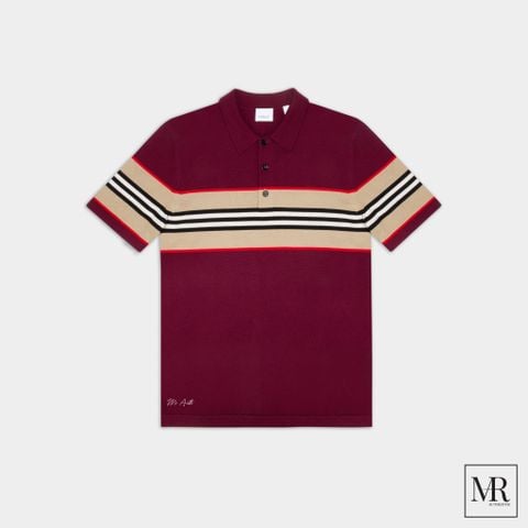  Áo Burberry Striped TB Motif Polo Shirt. 