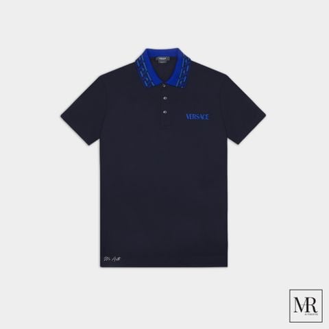  Áo Versace La Greca Accent Polo Shirt. 