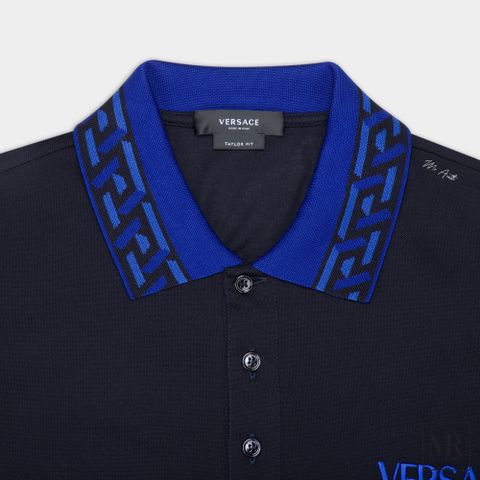  Áo Versace La Greca Accent Polo Shirt. 
