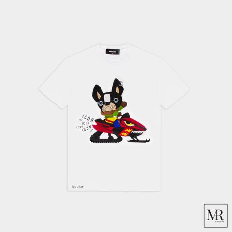  Áo Dsquared2 Icon Ciro Print Cotton Jersey T-Shirt. 