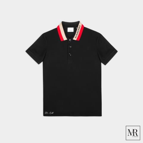  Áo Burberry Logo Detail Cotton Piqué Polo Shirt. 