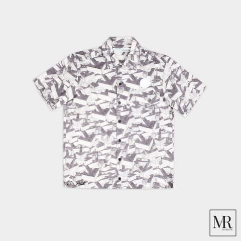  Áo Off-White Arrows Pattern Print Cotton ss Shirt. 
