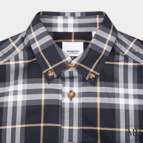  Áo Burberry Canwick Checked Cotton Shirt. 