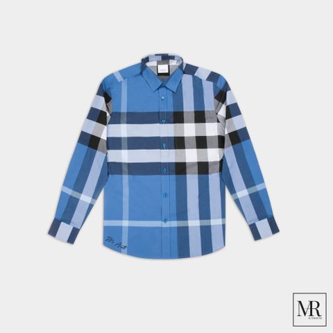  Áo Burberry Check Stretch Cotton Poplin Shirt. 