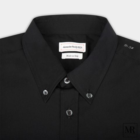  Áo Alexander Mcqueen Selvedge Logo Tape Polo in Black 