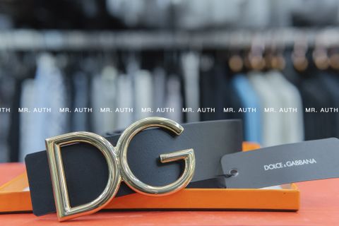 Dolce & Gabbana DG Buckle Leather Belt 