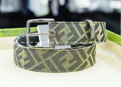  Fendi Brown FF fabric belt 