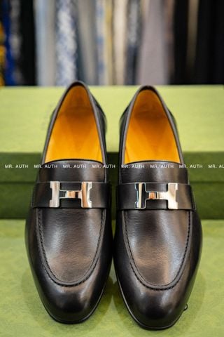  Hermes Paris Leather Loafers 