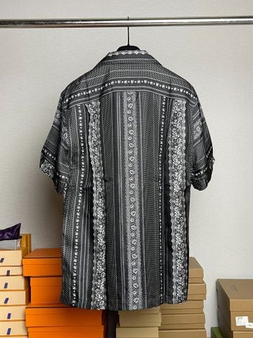  Dolce & Gabbana Geometric Print Silk Bowling Shirt 