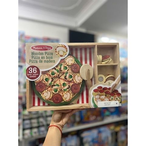  Đồ chơi pizza bằng gỗ Melissa & Doug Pizza Party Wooden Play Food Set 