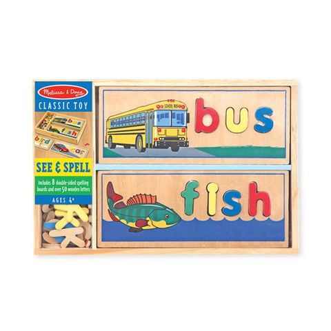  B0007Y4DLG - Melissa & Doug See & Spell Wooden 64 Letters 