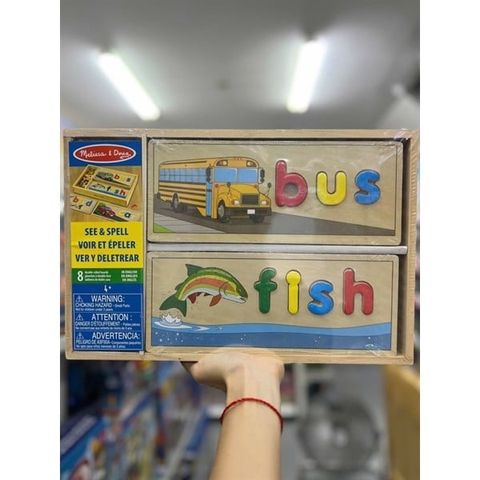  B0007Y4DLG - Melissa & Doug See & Spell Wooden 64 Letters 