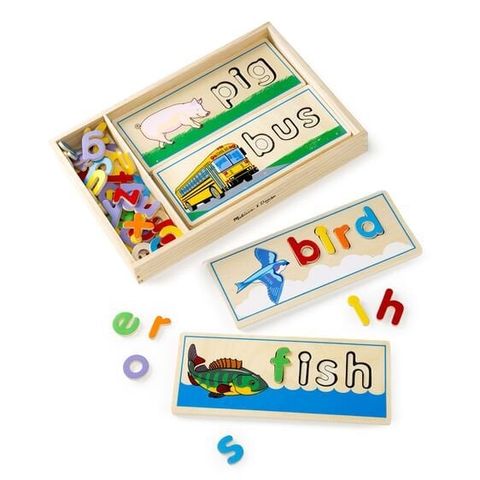  B0007Y4DLG - Melissa & Doug See & Spell Wooden 64 Letters 