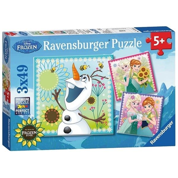  RV09245 1 Xếp hình puzzle Frozen 3 bộ 49 mảnh Ravensburger 