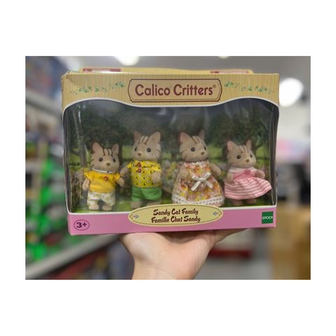  Đồ chơi búp bê gia đình mèo Calico Critters Sandy Cat Family 