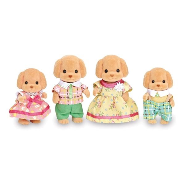 23win08 com búp bê gia đình Calico Critters Toy Poodle Family