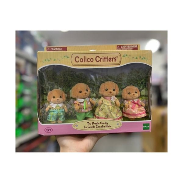 23win08 com búp bê gia đình Calico Critters Toy Poodle Family