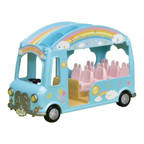 23win08 com xe buýt mẫu giáo Calico Critters Sunshine Nursery Bus Toy Vehicle for Dolls