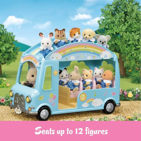  Calico Critters Sunshine Nursery Bus Toy Vehicle for Dolls Sylvanian Families 
