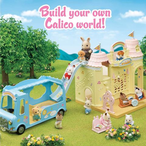  Calico Critters Sunshine Nursery Bus Toy Vehicle for Dolls Sylvanian Families 