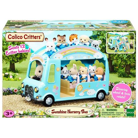  Calico Critters Sunshine Nursery Bus Toy Vehicle for Dolls Sylvanian Families 