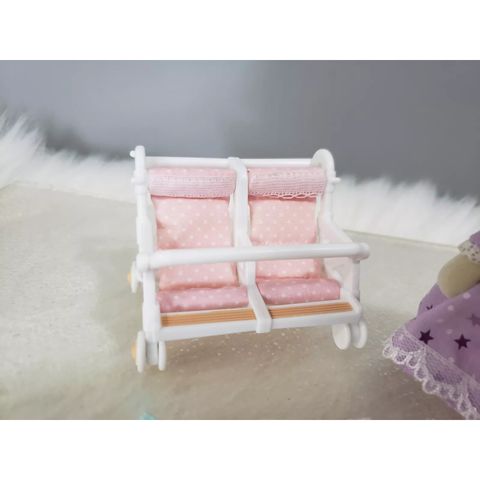  Calico Critters Patty & Paden's Double Stroller 