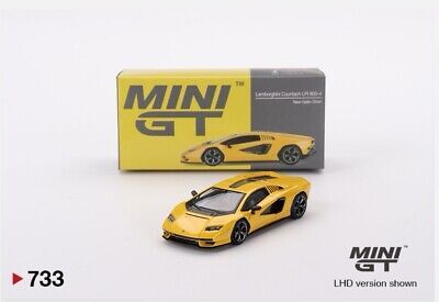  Mô hình xe MINI GT 1/64 Lamborghini Countach LPI 800-4 New Giallo Orion Yellow (Left Handle) 