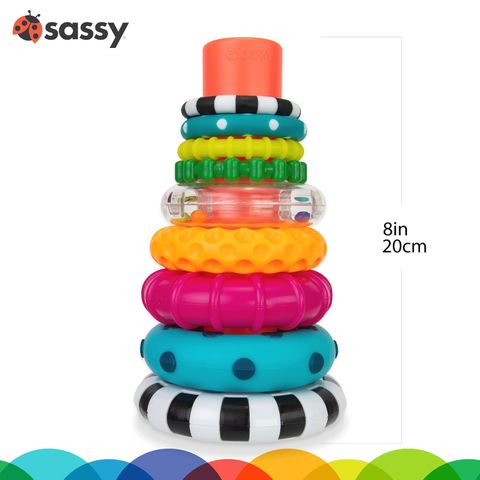  Đồ chơi xếp chồng Sassy Stacks of Circles Ring Stacker - 80795FAAM 