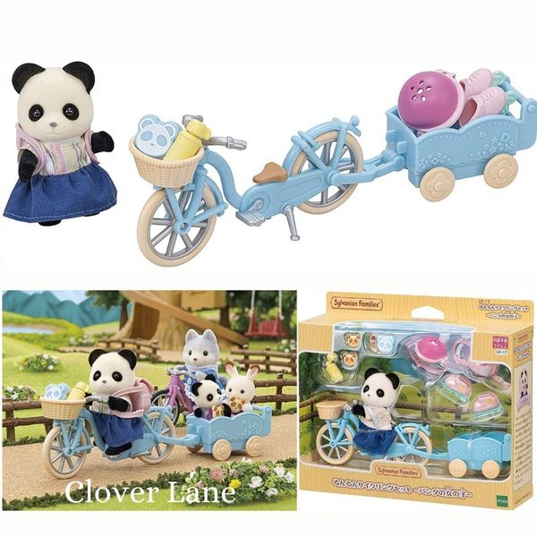 Đồ chơi Gấu trúc đạp xe Sylvanian Families Lunun Cycling Set - Panda Girl
