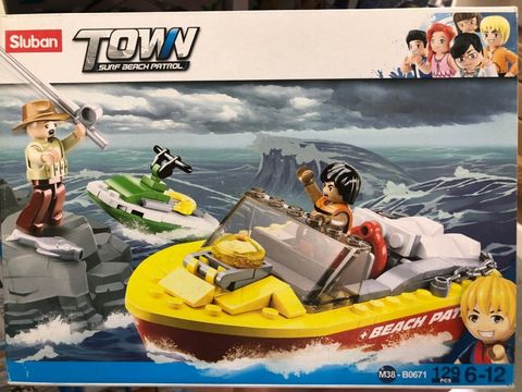 M38-B0671 BEACH - 23win08 com lắp ráp đội cứu hộ bãi biển SLUBAN (129PCS 