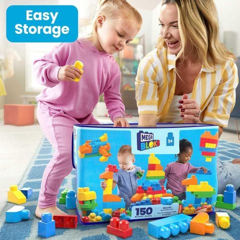  Đồ chơi xếp khối Mega Bloks CNM43 First Builders Deluxe Building Bag 150 miếng 