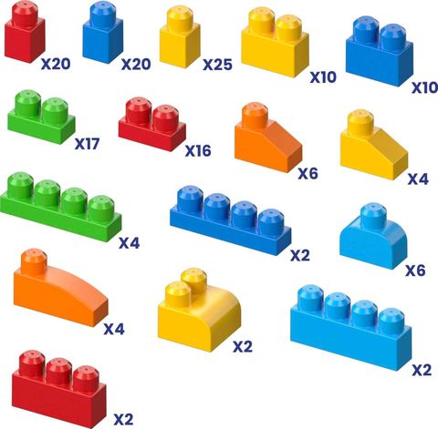  Đồ chơi xếp khối Mega Bloks CNM43 First Builders Deluxe Building Bag 150 miếng 
