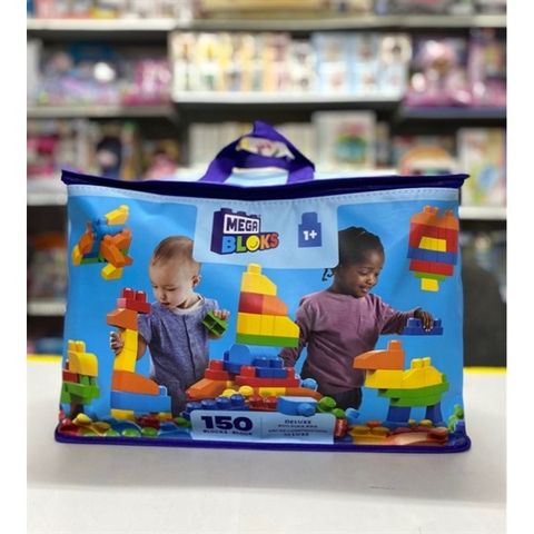  Đồ chơi xếp khối Mega Bloks CNM43 First Builders Deluxe Building Bag 150 miếng 
