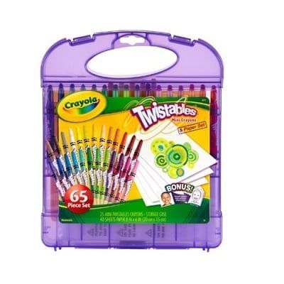  bộ bút sáp dạng vặn ( 25 bút sáp và 40 tờ giấy tô màu ) 