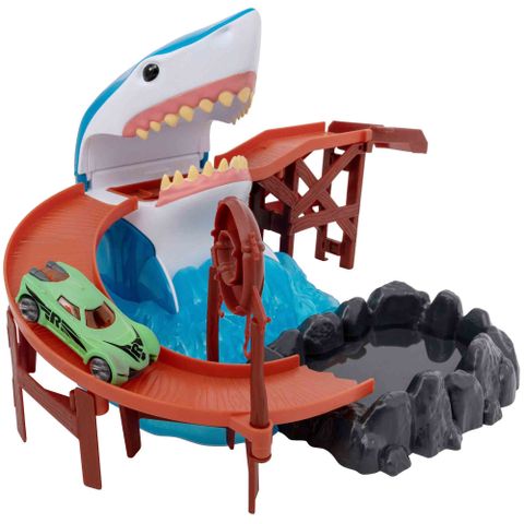  Đồ chơi Đường đua cá mập Teamsterz Colour Change Shark Bite Play Set 