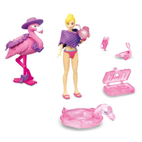  203185000 Đồ Chơi Xe Đi Biển DICKIE TOYS Pink Drivez Flamingo Jeep 