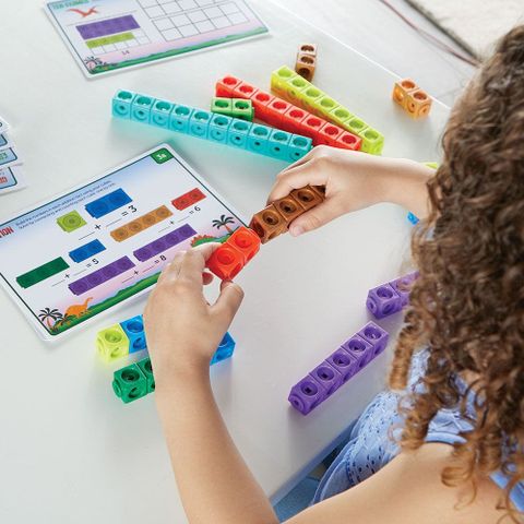  Đồ chơi học tập Learning Resources MathLink Cubes Kindergarten Activity Set 