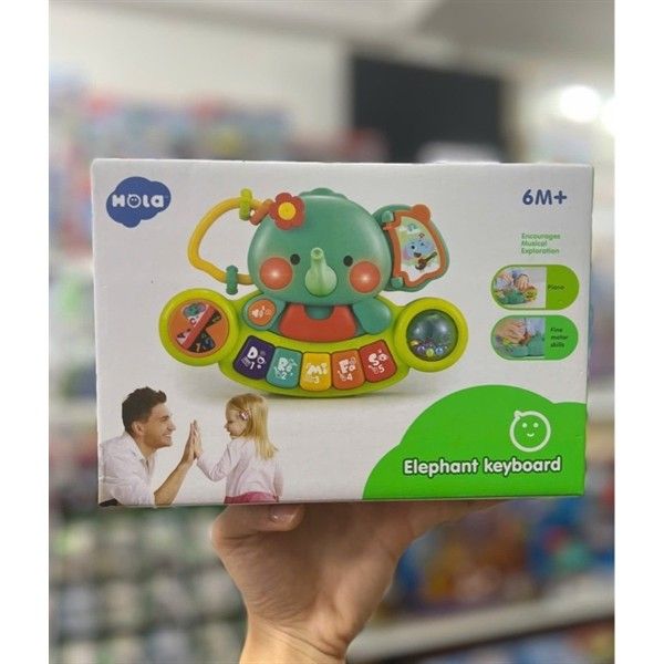 A3135 WITALENT Elephant Piano Keyboard Toys cho trẻ từ 6-12m