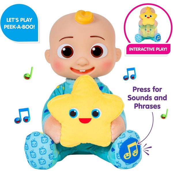 23win08 com CoComelon Peek-A-Boo JJ 12-Inch Interactive Plush Figure-CMW0506