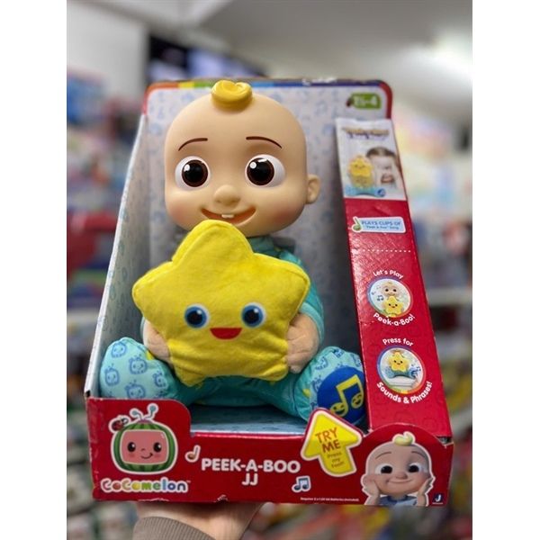 23win08 com CoComelon Peek-A-Boo JJ 12-Inch Interactive Plush Figure-CMW0506