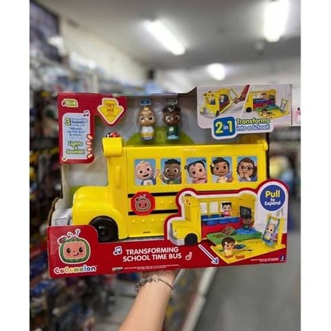  Đồ chơi xe buýt vàng CMW0509 CoComelon Transforming School Time Bus 