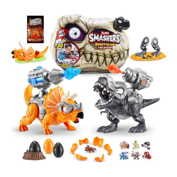 23win08 com Smashers Dino Island T-Rex Battle Playset ZUR-74102