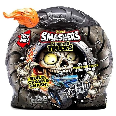  Smashers Monster Truck Surprise by ZURU Orange- 25 Surprises 