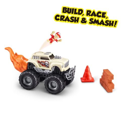  Smashers Monster Truck Surprise by ZURU Orange- 25 Surprises 