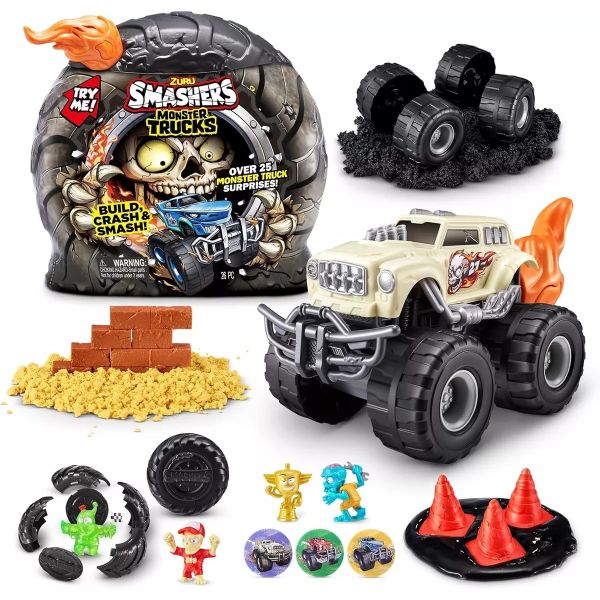 Smashers Monster Truck Surprise by ZURU Orange- 25 Surprises