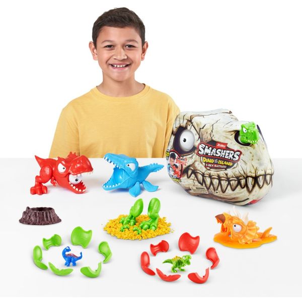 Trứng Smashers Dino Island T-Rex Battle Playset 74114