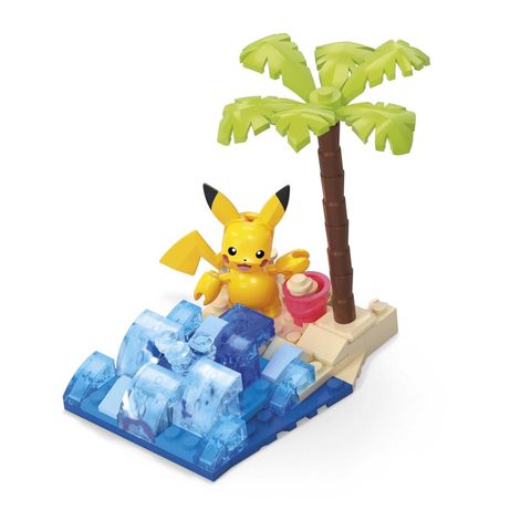  Đồ chơi lắp ghép HDL76 MEGA Pikachu Beach Splash Building Set 79 pcs 
