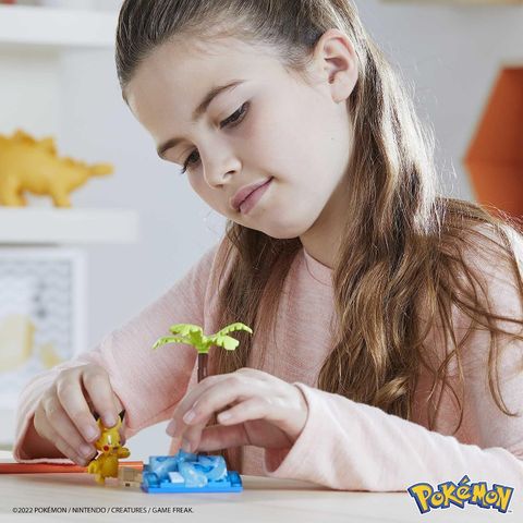  Đồ chơi lắp ghép HDL76 MEGA Pikachu Beach Splash Building Set 79 pcs 