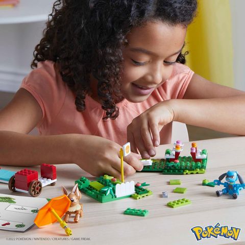  HDL80 MEGA Pokémon Poké Puff Picnic Action Building Set With 163pcs 